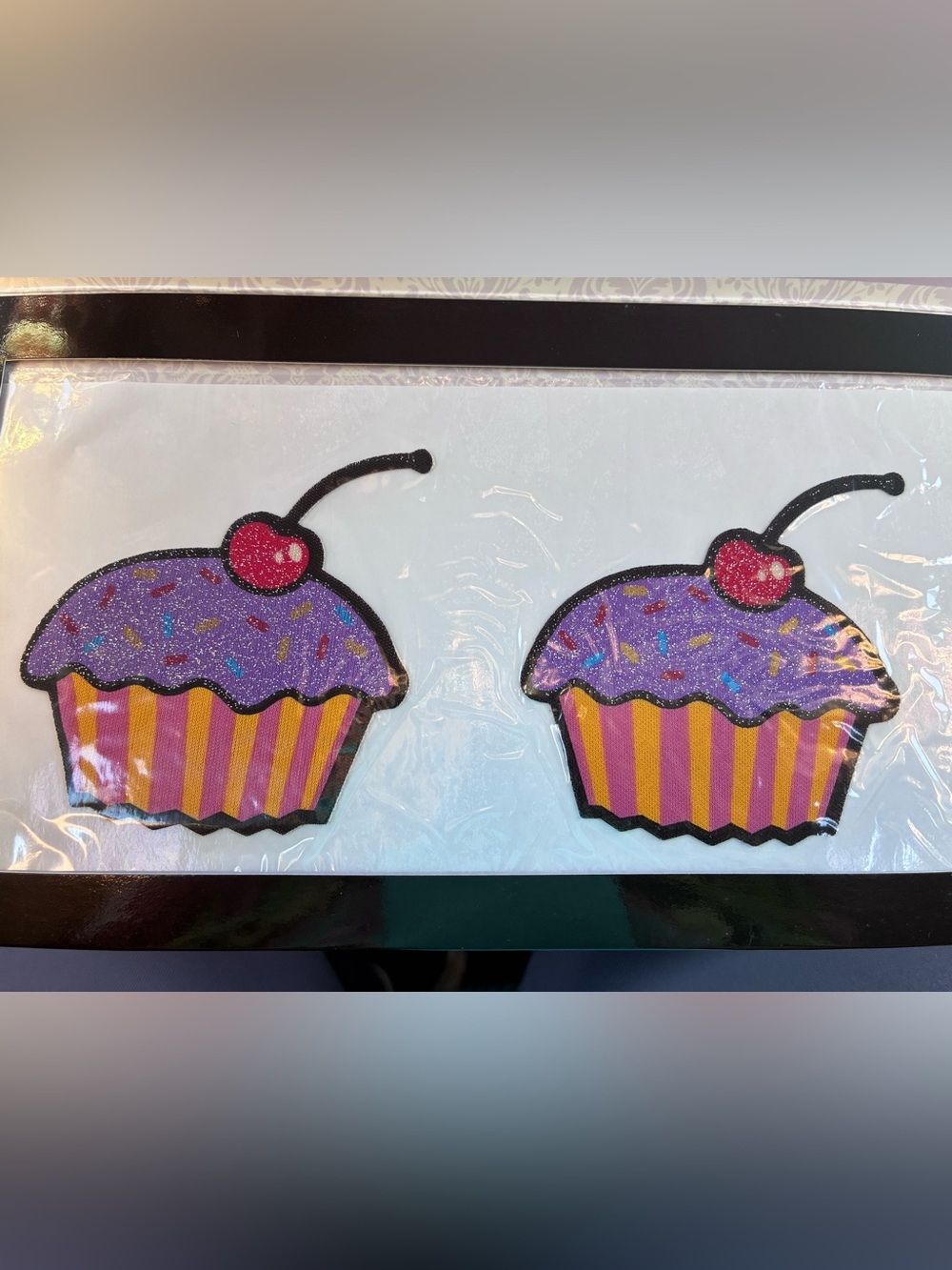 Sparkly cupcake pasties from las Vegas boutique new in package